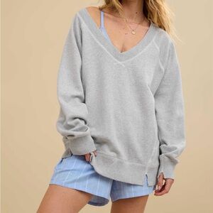 Aerie Downtime V-Neck Sweatshirt